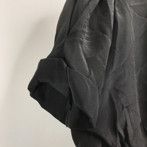 Eliza J Dress Black Silk Special Occasion Party Date Cocktail Wedding LBD Prom - Picture 4 of 16